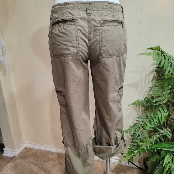 Michael Kors Roll Up Cuff Pocket Khaki Cargo Pants - Picture 13 of 13